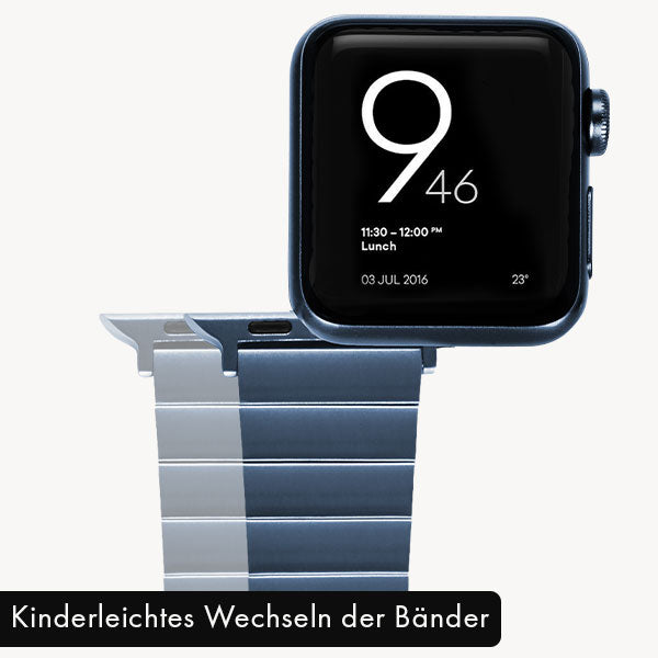 Laimer Apple Watch Band aus Edelstahl Blau